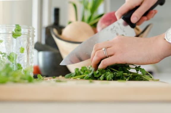 Cooking Food at Oceanwood Apartments, California
