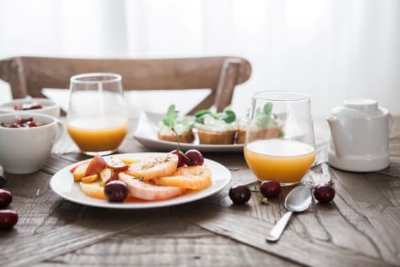Foods On Dining Table at Oceanwood Apartments, Lompoc, CA, 93436