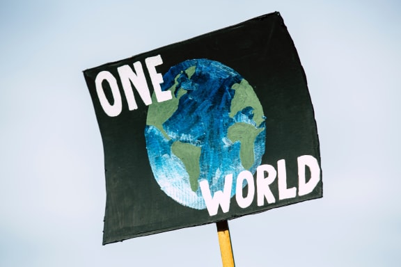Picture Of Earth Day Sign at Oceanwood Apartments, Lompoc, California