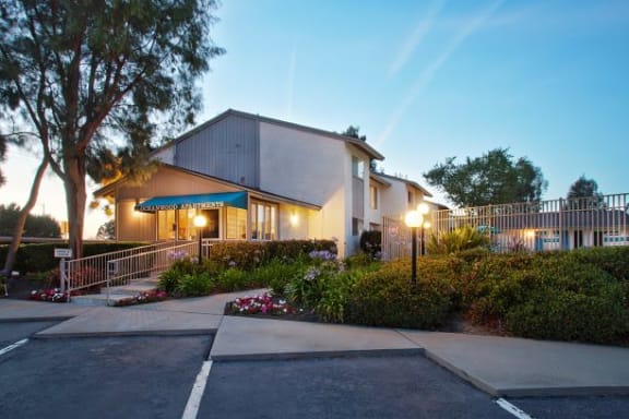 leasing office exterior at Oceanwood Apartments, Lompoc, California