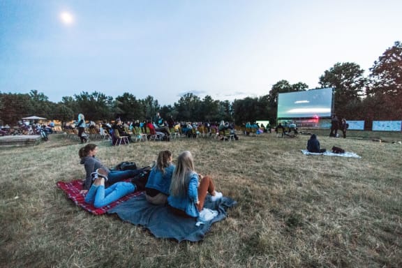 Outdoor Movie Theatre at Ralston Courtyards, Ventura, CA