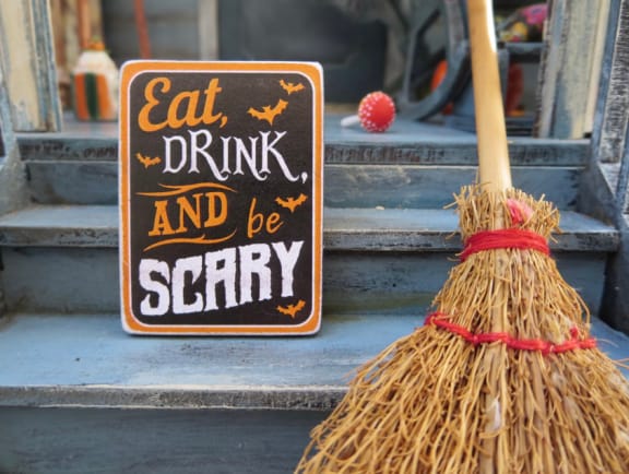 Halloween Sign at Siena Apartments, Santa Maria California