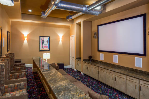 Movie room at The Millennium Towne Center Apartments, Baton Rouge, Louisiana