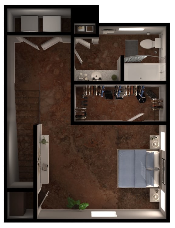 1 bed 1 bathroom A5 Floor Plan A at Legacy Brooks, Texas, 78223