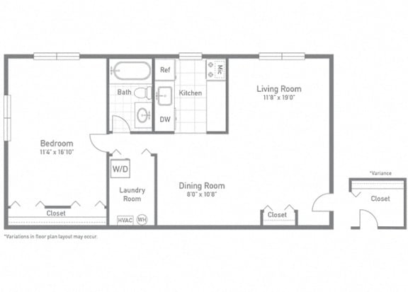 The Ramsey Floor Plan at Rose Hill Apartments, Virginia, 22310