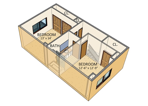 Sundridge Apartments - Two-bedroom, Two-Bath Units - Two-bedroom, One and a half-Bath Units – Amherst, NY – Sweet Home School District – Air Conditioning – Electric Range – Off Street Parking- UB Nort