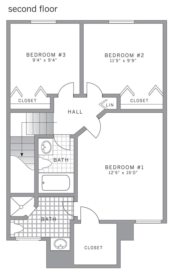 C1 Corner Floor Plan at Blue Bell Villas, Pennsylvania, 19422