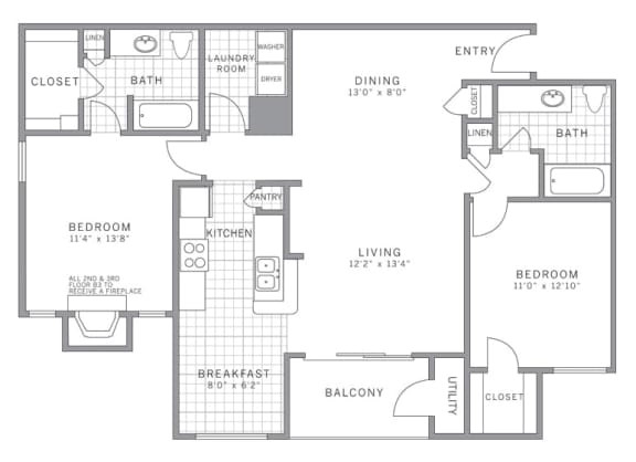 B3 Garage Floor Plan at AVE Somerset, Somerset