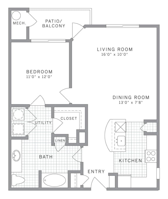 Floor Plan  A2 Floor Plan at AVE Clifton, New Jersey, 07012