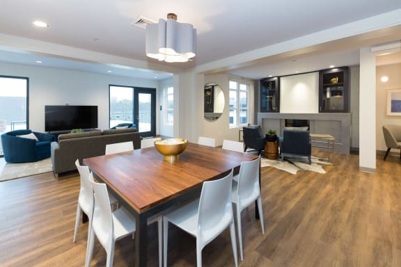 Relaxing Resident Lounge at 28 Austin, Newton, Massachusetts