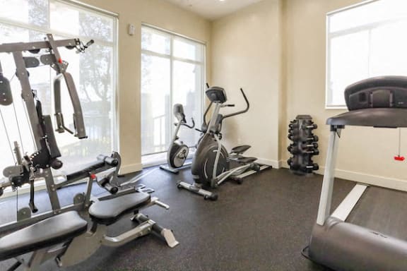 fully-equipped fitness center