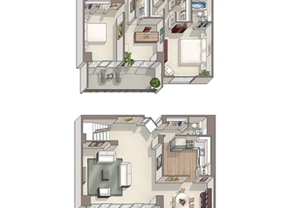 3 Bed 2.5 Bath Westminster Floor Plan 3 Bed 2.5 Bath Westminster Floor Plan at The Summit, Virginia, 22304