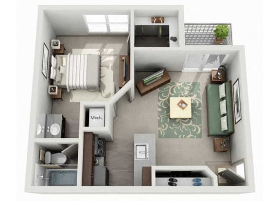 One Bedroom / One Bath Tech Center Square Apartment Homes - 1 Bedroom 1 Bath Apartment