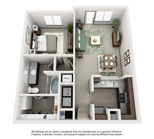The Estates at Johns Creek Apartment Homes - 1 Bedroom 1 Bath Apartment The Estates at Johns Creek Apartment Homes - 1 Bedroom 1 Bath Apartment