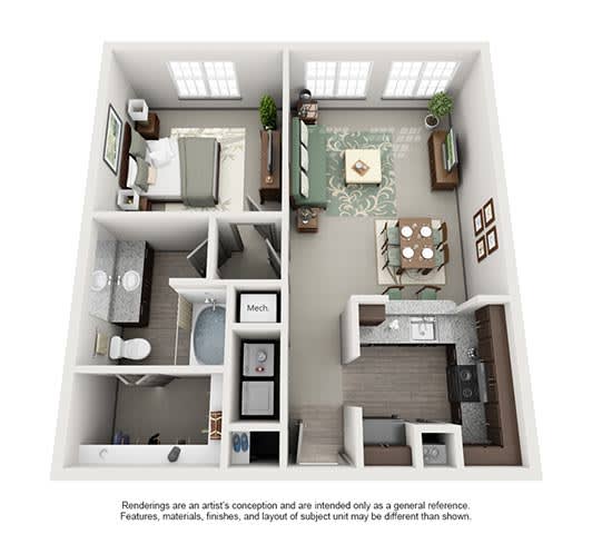 The Estates at Johns Creek Apartment Homes - 1 Bedroom 1 Bath Apartment The Estates at Johns Creek Apartment Homes - 1 Bedroom 1 Bath Apartment