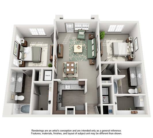 The Estates at Johns Creek Apartment Homes - 2 Bedroom 2 Bath Apartment The Estates at Johns Creek Apartment Homes - 2 Bedroom 2 Bath Apartment