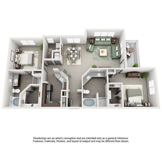 The Estates at Johns Creek Apartment Homes - 2 Bedroom 2 Bath Apartment The Estates at Johns Creek Apartment Homes - 2 Bedroom 2 Bath Apartment