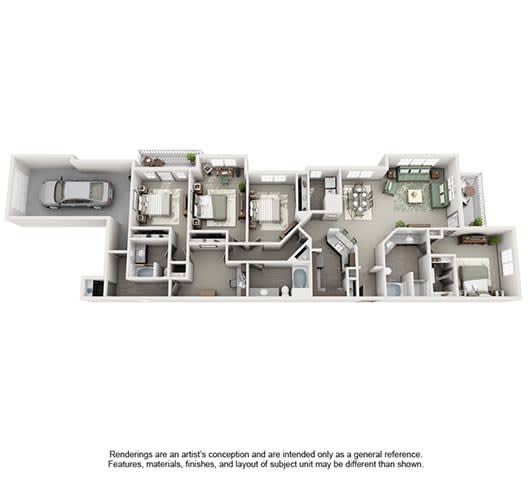 The Estates at Johns Creek Apartment Homes - 4 Bedroom 3 Bath Apartment The Estates at Johns Creek Apartment Homes - 4 Bedroom 3 Bath Apartment