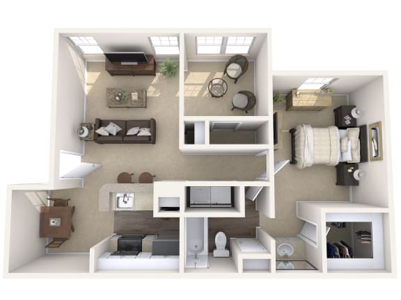 Cedar - 1Bed 1Bath Wimbledon Oaks|Cedar - 1Bed 1Bath