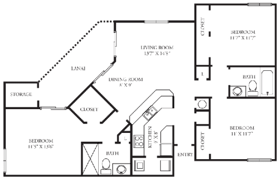 Chelsea | 3 Bedroom | 2 Bath | 1,221 Sq.Ft. Chelsea | 3 Bedroom | 2 Bath | 1,221 Sq.Ft.