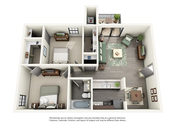Calloway at Las Colinas Apartment Homes - 2 Bedroom 1 Bath Apartment Calloway at Las Colinas Apartment Homes - 2 Bedroom 1 Bath Apartment