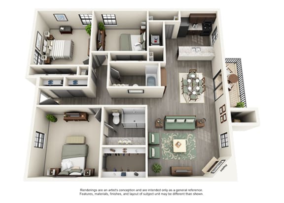 Calloway at Las Colinas Apartment Homes - 3 Bedroom 2 Bath Apartment Calloway at Las Colinas Apartment Homes - 3 Bedroom 2 Bath Apartment