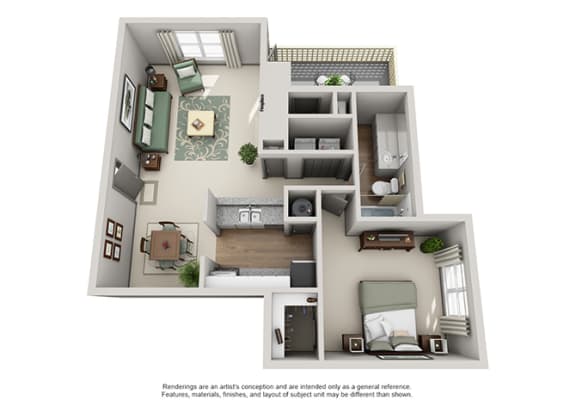 Crosstown at Chapel Hill Apartment Homes - 1 Bedroom 1 Bath Apartment Crosstown at Chapel Hill Apartment Homes - 1 Bedroom 1 Bath Apartment
