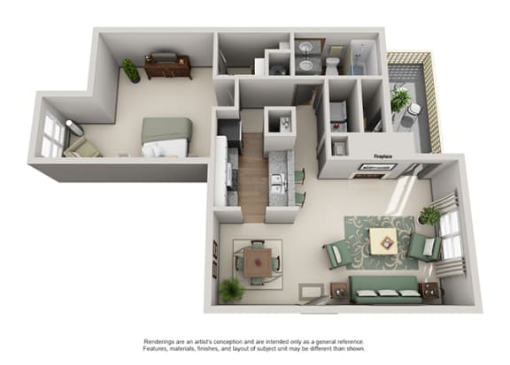 Crosstown at Chapel Hill Apartment Homes - 1 Bedroom 1 Bath Apartment Crosstown at Chapel Hill Apartment Homes - 1 Bedroom 1 Bath Apartment