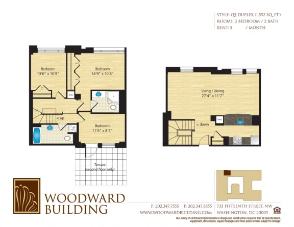 Floor Plan  Floor Plan Q3 Woodward at The Woodward Building Apartments, Washington, DC