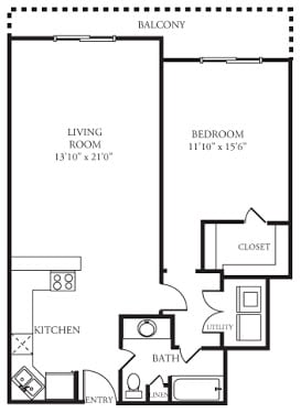 A2 Floor Plan A2 Floor Plan at Memorial Towers Apartments, The Barvin Group, Houston