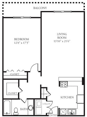 A5 Floor Plan A5 Floor Plan at Memorial Towers Apartments, The Barvin Group, Texas