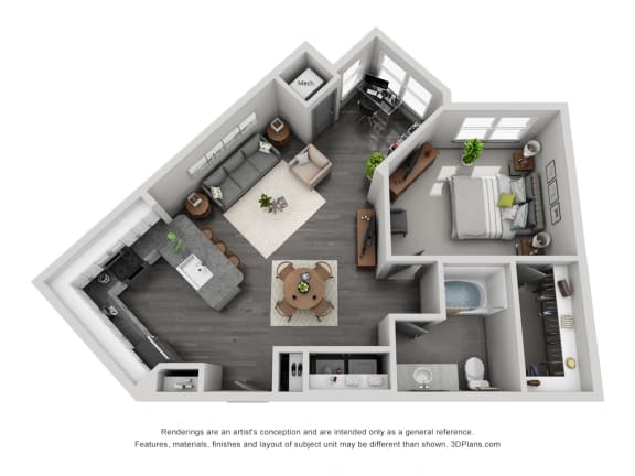 1d10 Floor Plan 1d10 Floor Plan at 1400 Chestnut, Tennessee, 37402
