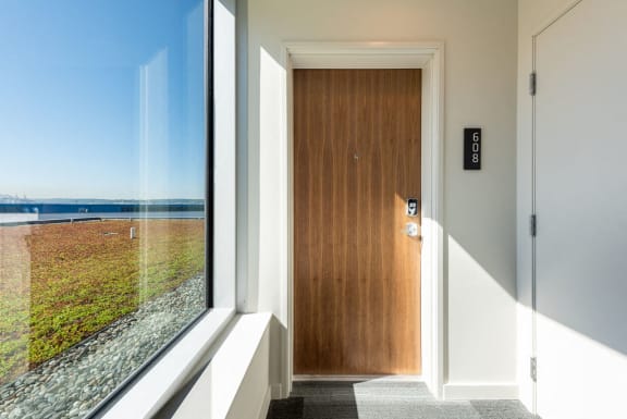 Front Door of Apartment Unit at 10 Clay Apartments in Seattle, Washington