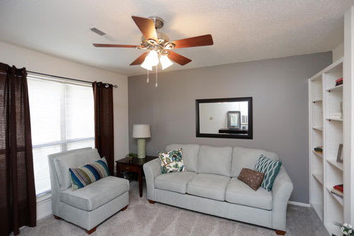living room at  Crown Colony Apartments