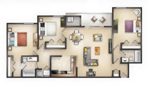 Floor plan at The Cloisters, Washington, DC 20017