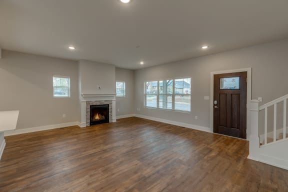 Living room at the Quarry Apartments in DeWitt Michigan