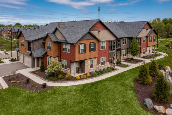 Exterior at the Quarry Apartments in DeWitt Michigan