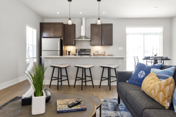Kitchen at the Quarry Apartments in DeWitt Michigan
