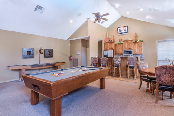 Billiards Table In Clubhouse at Highland Park, Overland Park, 66214