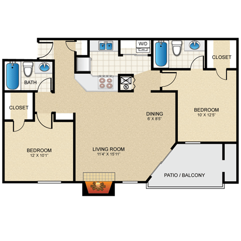 2 bedroom, 2 bathroom at Highland Park Apartment Homes, Overland Park