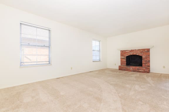 Fireplace at Louisburg Square Apartments & Townhomes, Overland Park, KS