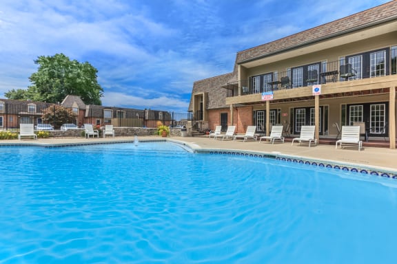 Pool With Sunning Deck at Louisburg Square Apartments & Townhomes, Kansas, 66212