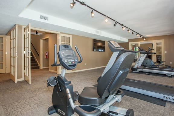 High-Tech Fitness Center at Louisburg Square Apartments & Townhomes, Overland Park