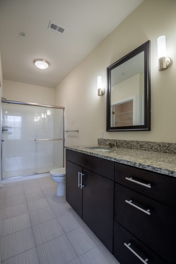 Wide angle bathroom at West 39th Street Apartments, Kansas City, 64111