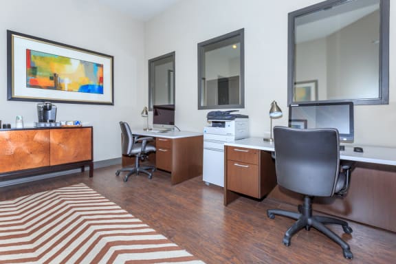 Office setupat West 39th Street Apartments, Kansas City, 64111