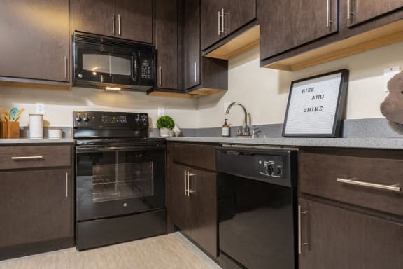 Fully Furnished Kitchen With Stainless Steel Appliances at Bolero Flats Apartments, Minneapolis, 55403