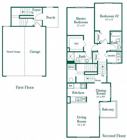 Madison Floor Plan at Brownstones, Novi, MI