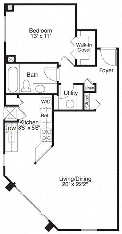 Portland Floor Plan at MainCentre, Northville, 48167