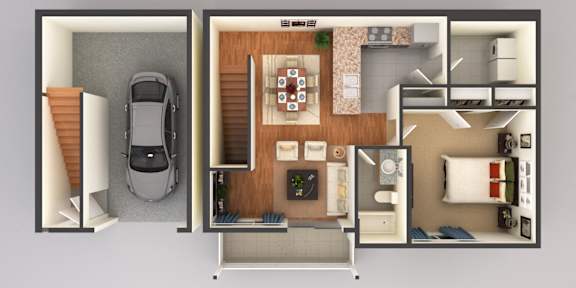 one bedroom one bathroom
