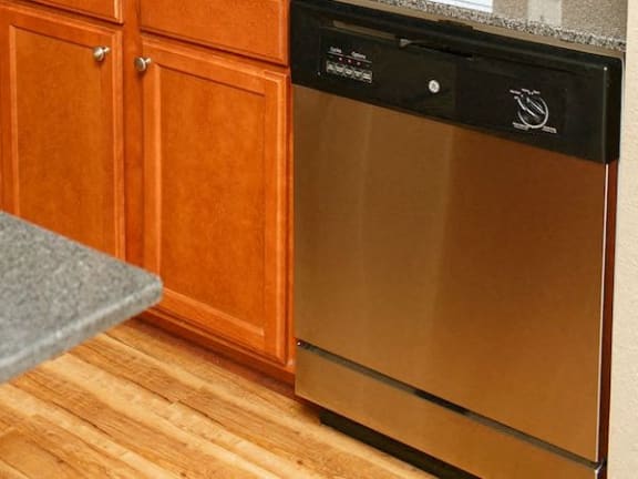 stainless steel dishwasher in kitchen at Fenwyck Manor Apartments, Chesapeake, 23320